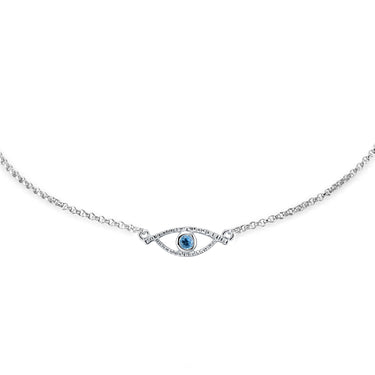 Celestial Eye Blue Topaz Chain Bracelet, Blue Topaz
